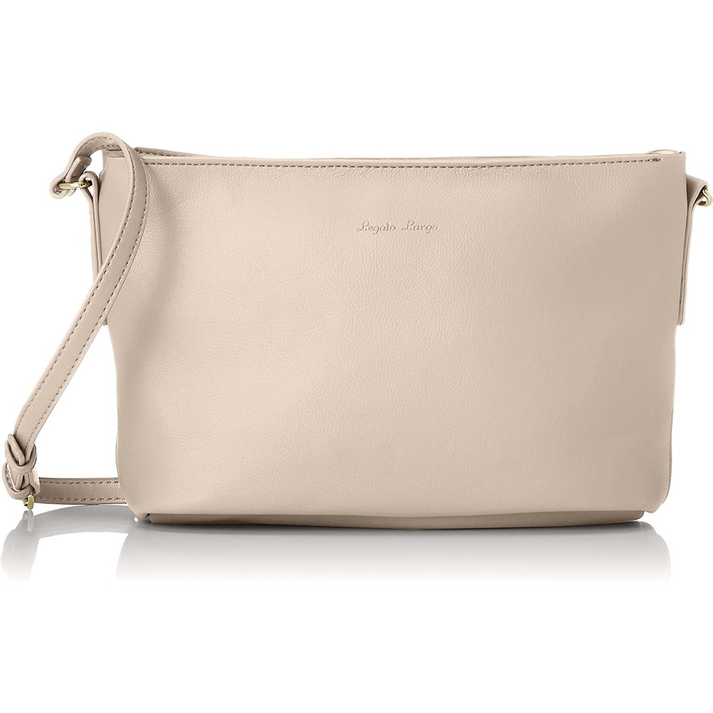 Legato Largo กระเป๋าสะพายไหล่ขนาดเล็ก Lg-D1071Z สําหรับผู้หญิงสีเบจอ่อน
