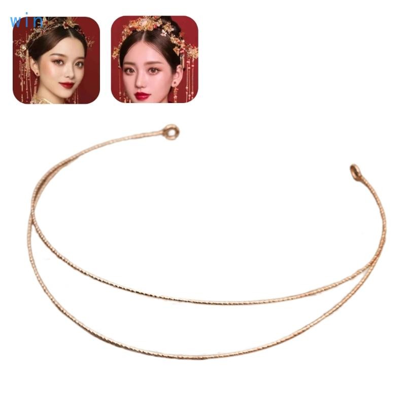 Win Plain Blank Hard Metal Headbands Skinny Base Headbands Slim Simple Wire Hair Bands Claspsps Crown Tiaras กรอบ DIY