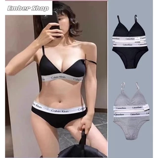 ชุดชั้นใน สปอร์ตบรา (2ชิ้น)✨ กางเกงในผู้หญิง  bra เนื้อผ้า cotton บราไร้โครง ดูดซับเหงื่อ เนื้อผ้าระบาย