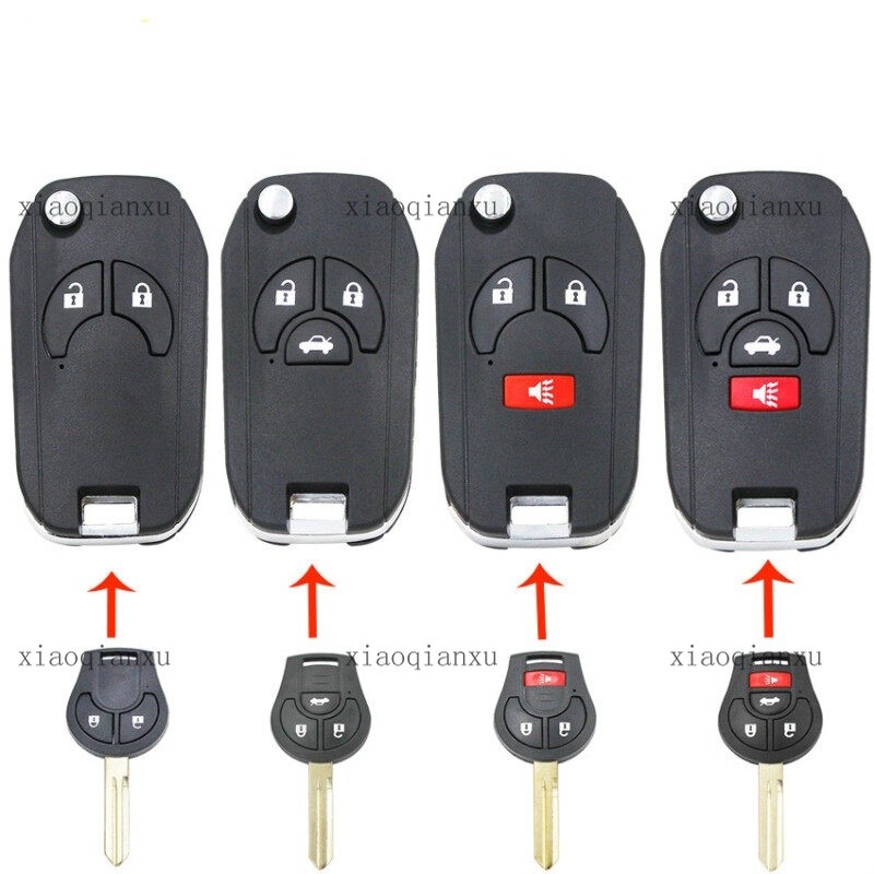Nissan Almera Folding Key Conversion Case, สําหรับ Nissan Almera Urvan Flip Key Convertible กุญแจรถร