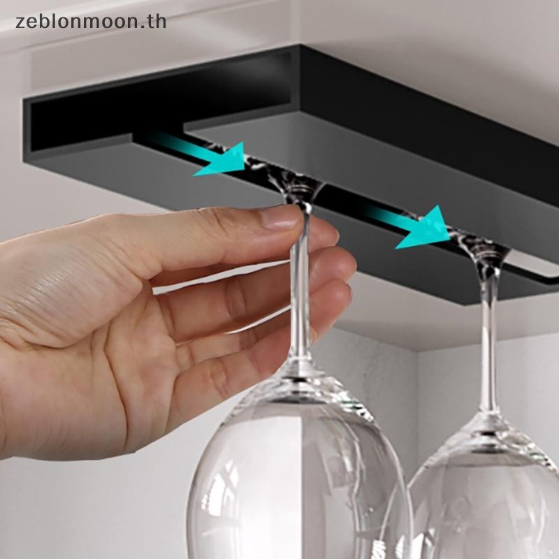 [HM] ตู้ครัวไม่มีที่วางเจาะชั้นวางแก้วไวน์ Multi-Function Classification Stemware ถ้วย Organizer แขวนผู้ถือชั้นวาง {th}
