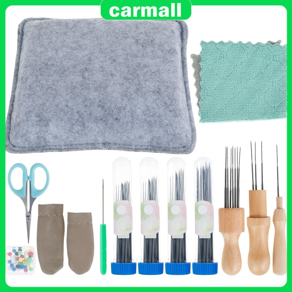 113 ชิ้นเข็ม Felting ชุดเครื่องมือ DIY ขนสัตว์ Felt Needling ชุดเครื่องมือเข็ม Felt Starter Kit สําหรับผู้เริ่มต้น SHOPSBC5016