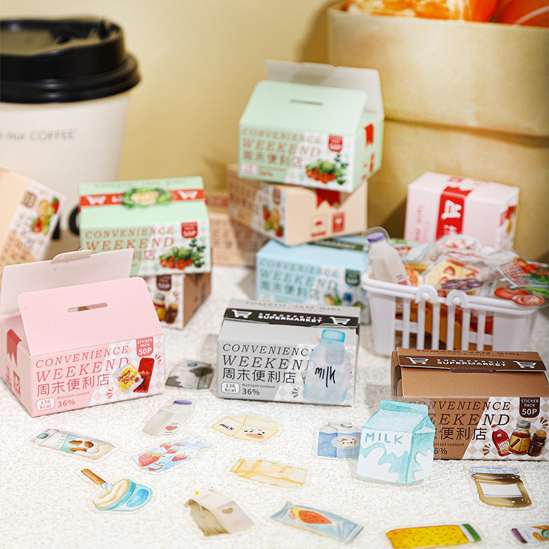 [HARU] สะดวก Weekend Series Juminocore สติกเกอร์กล่องสติกเกอร์ตกแต่ง Binder Journal สติกเกอร์ Journa