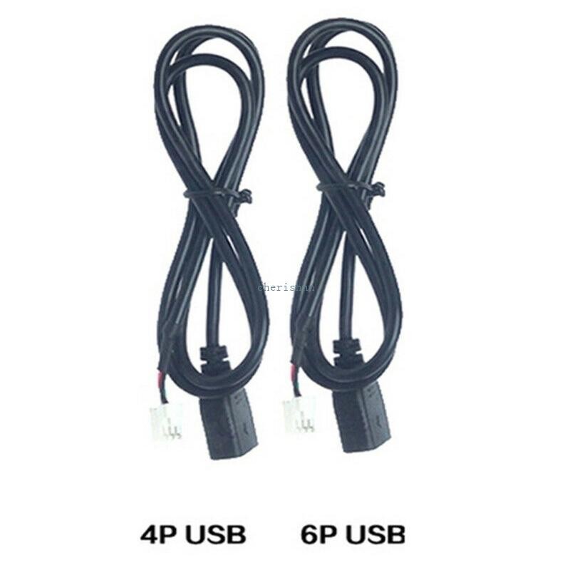 Ch [พร้อมส่ง] สายเคเบิลอะแดปเตอร์ USB 4Pin+6Pin 1 เมตร สําหรับวิทยุรถยนต์ 2 ชิ้น ราคา ถูกที่สุด ดีลบีเคเค