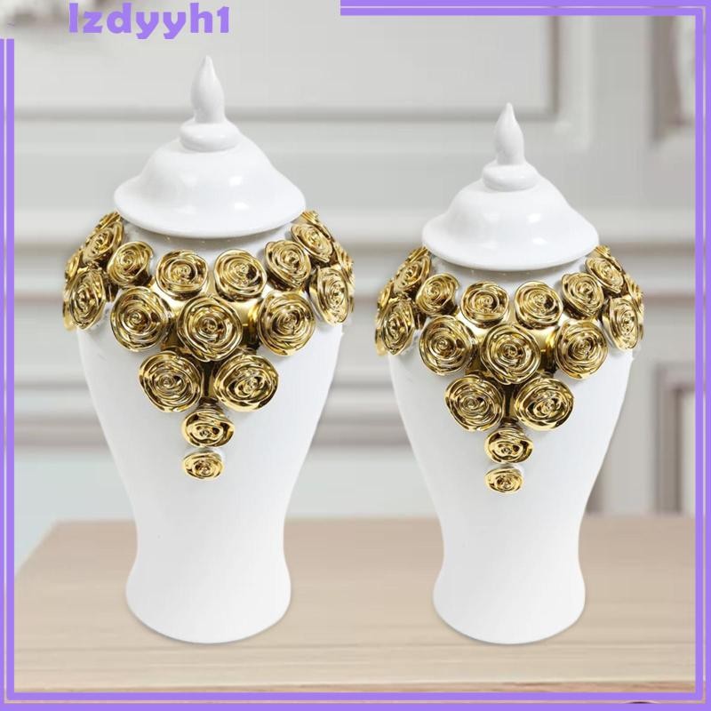 [JoyDIY] ขิง Jar ตกแต่งแจกันดอกไม้เซรามิค Centerpieces คอนเทนเนอร์พิธีขึ้นบ้านใหม่ของขวัญ Modern Sto