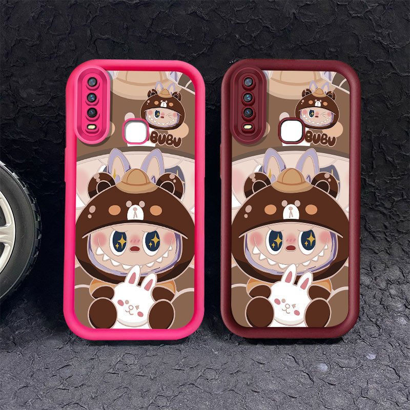 กระต่าย Labubu การ์ตูนเคสโทรศัพท์สําหรับ VIVO Y17 Y11 Y15 Y12 Y12i Y3S 1901 1902 1904 Y17S Y16 Y15S 