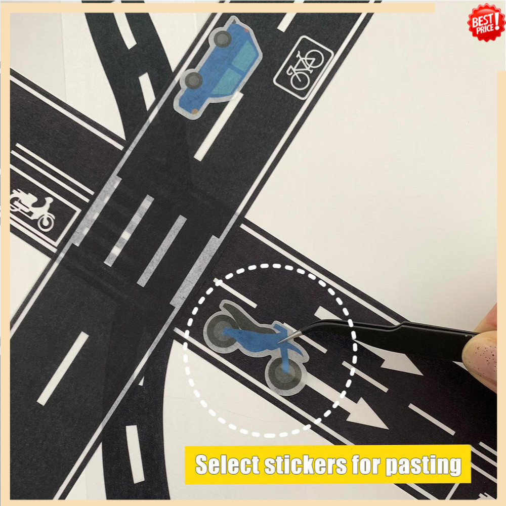 1ชิ้น/5ชิ้น5เมตรที่มีคุณภาพสูงรถไฟโค้งออกแบบกระดาษเทปทําเองถนนการจราจรเทปกาวสมุดฉลากสติกเกอร์ฉากถนนสติกเกอร์ - รูปที่ 4