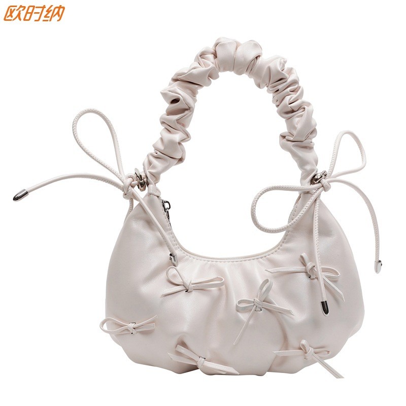 Juststar Chic กระเป๋าเมฆไนลอนสไตล์หวานพร้อมกุทัณฑ์สําหรับฤดูใบไม้ผลิ