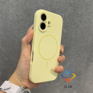 ใหม่ซิลิโคน micropyle นีออนสีเขียว Slim เคสซิลิโคนสําหรับ iPhone 16 Pro Max 15/14/13/12 Pro Max 14/15/16Plus ฝาครอบกันกระแทกแม่เหล็กพร้อมการป้องกันทหาร