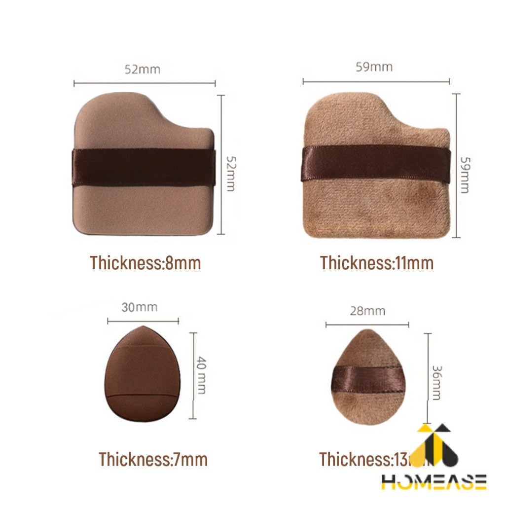 HA พัฟช็อกโกแลต 6 ชิ้น พัฟกำมะหยี่ ไม่กินแป้ง พัฟขนาดมินิ ดูดน้ำแล้วขยายตัว Powder puff - รูปที่ 7