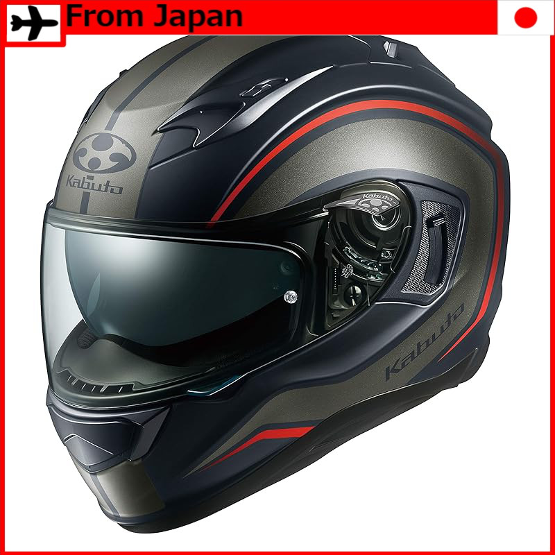 OGK KABUTO Motorcycle Helmet Full Face KAMUI3 NACK Flat Black Gray (Size: M) 584924
