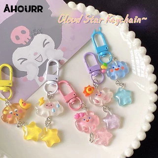 ในไทย-พร้อมส่ง✨พวงกุญแจ จี้เมฆ แป้งแวววาว น่ารัก สไตล์เกาหลี นักเรียน ผู้ชายและผู้หญิง สําหรับกระเป๋านักเรียน 2024ใหม่-M