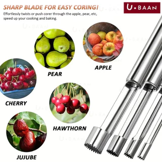 UBAAN อุปกรณ์คว้านเม็ด ที่เจาะแกนผลไม้ มีดคว้าน มีดแกะสลัก คว้านเม็ด มะยงชิด เงาะ ลำใย สแตนเลส