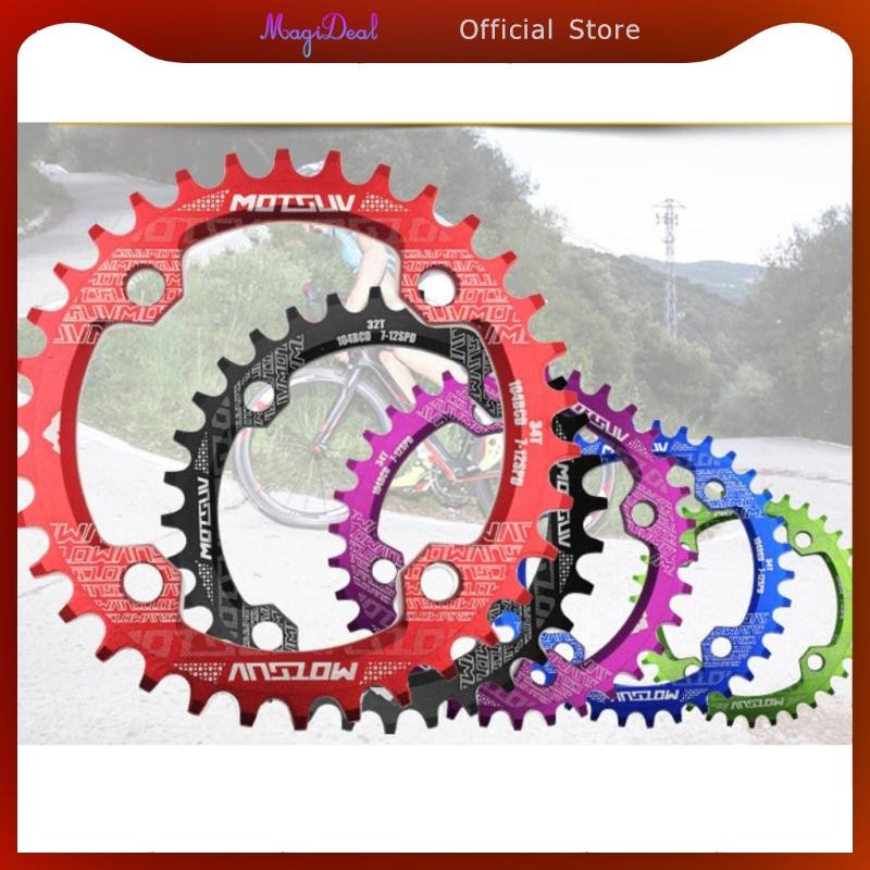 Magideal 32T 34T 36T 38T จักรยานโซ่ล้อ 104 BCD Chainwheel Sprockets สําหรับแคบกว้างความเร็วเดียวจักรยาน