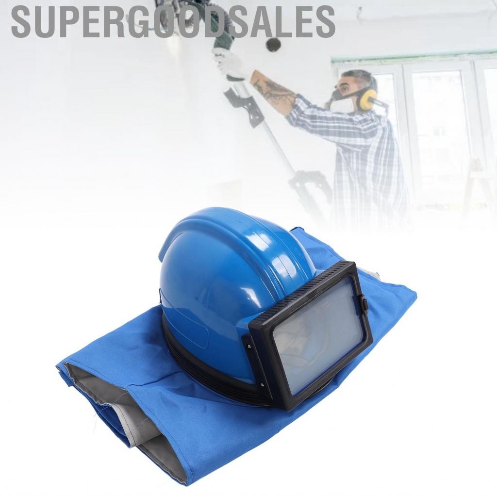 Supergoodsales หมวกกันน็อกทรายทรายที่มีชุดสูทแบบแขนกุดเพื่อความปลอดภัยการทำความสะอาดการเป่าทราย