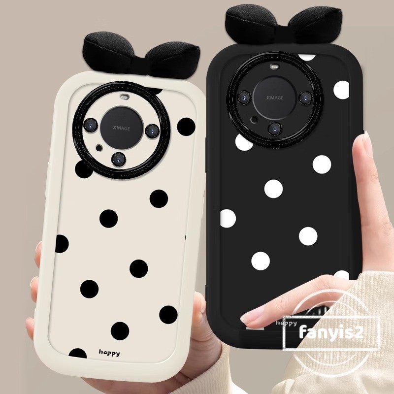 สําหรับredmi 14C 13C A1 12C 10C 10 12 9A 9C K60 หมายเหตุ 13 12 11 11s 10 10s Pro 4G Xiaomi Poco X6 Pro 5Gแฟชั่น 3Dสีดําโบว์เคสโทรศัพท์กันกระแทกSoft TPU Cover