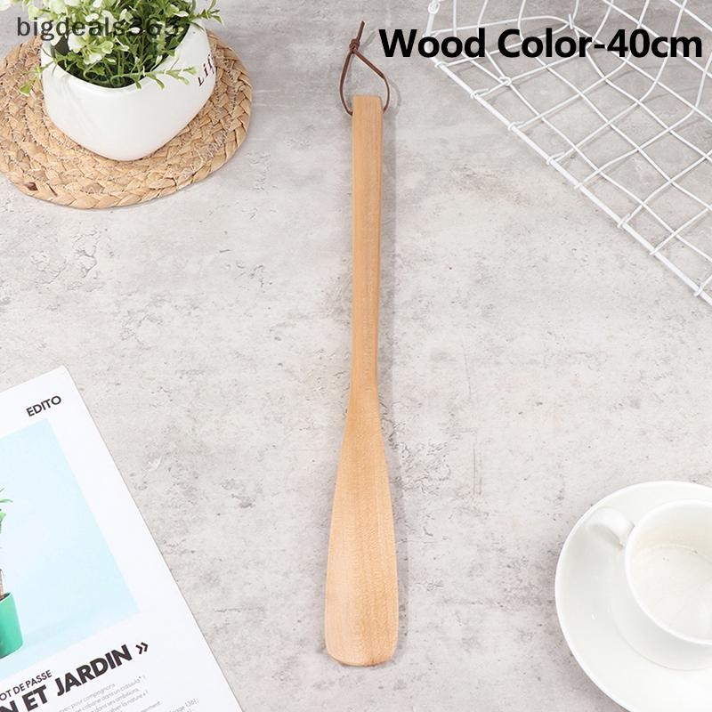 [bigdeals365] 40 ซม. มืออาชีพไม้รองเท้าฮอร์นช้อนรูปร่าง Shoehorn - เครื่องมือบ้านหุ้นใหม่