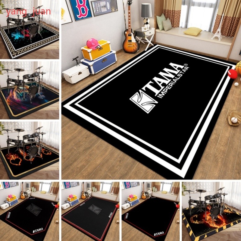 Soundproof Mat พรมกลองเบสกลองอิเล็กทรอนิกส์ Jazz Musical พรมปูพื้น Vintage Sound Absorbing Stage d56
