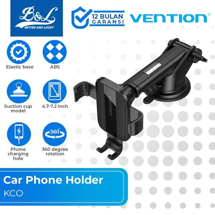 VENTION KCO ที่วางโทรศัพท์ในรถยนต์แบบดูดแผงหน้าปัดกระจกหน้ารถ
