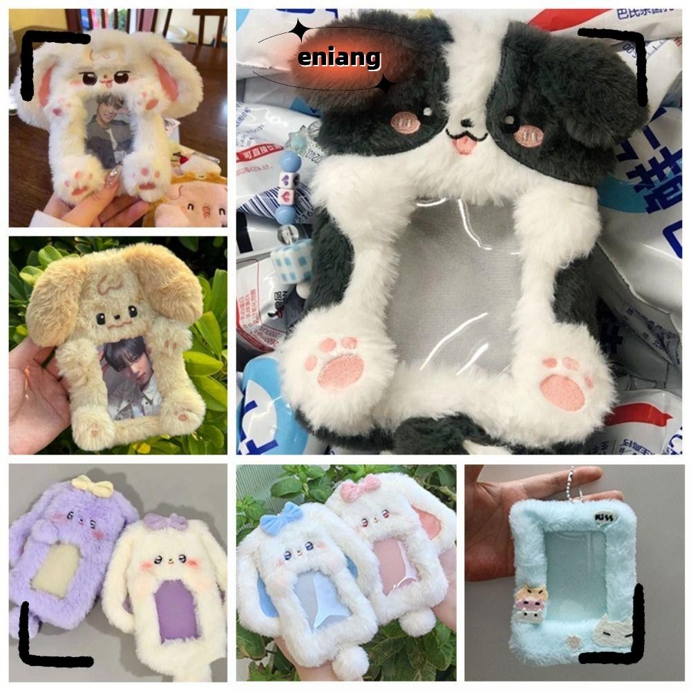 Eniang815 Photocard ,มัลติฟังก์ชั่นหูใหญ่กระต่าย/Border Collie Photo Card Holder,น่ารักตุ๊กตากระต่าย/สุนัข/แมวการ์ดโรงเรียนสํานักงาน