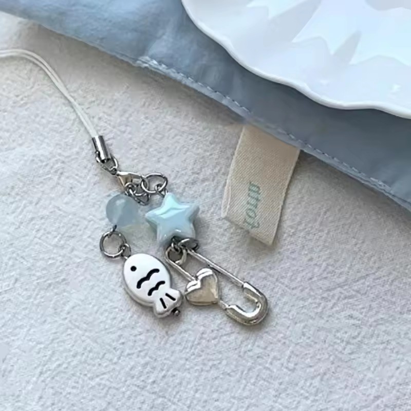 ฤดูร้อนปลาขนาดเล็ก Star Charm พวงกุญแจโทรศัพท์ Lanyard พวงกุญแจกระเป๋าจี้อุปกรณ์เสริมความงาม Y2k เครื่องประดับ - รูปที่ 3