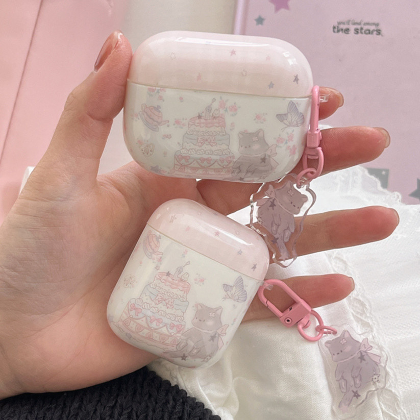 สําหรับ iphone AirPods Pro 2 AirPods 1/2/3/4 IMD- เคสหูฟังไร้สายการ์ตูนเรียบ