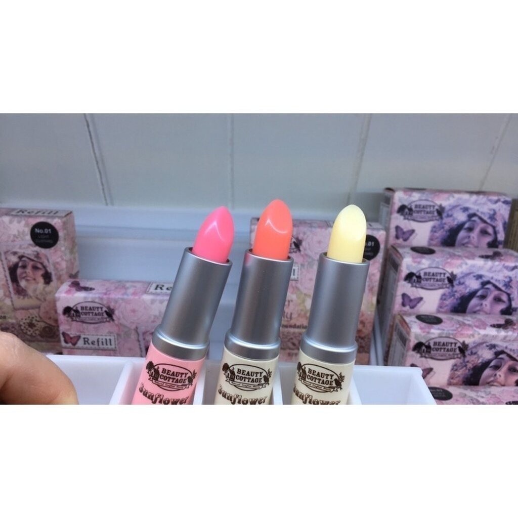BEAUTY COTTAGE SUNFLOWER SEEDS MOISTURIZING LIP BALM SPF15 ซันฟลาวเวอร์ซี๊ด มอยส์เจอร์ไรซิ่งลิปบาร์ม เอสพีเอฟ15 (3เฉดสี)