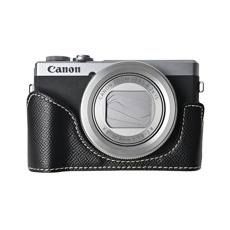 G7x3 G7X2 ปลอกหนัง Pu กล้องครึ่งสําหรับ Canon G7X II G7X III G7X Mark III II