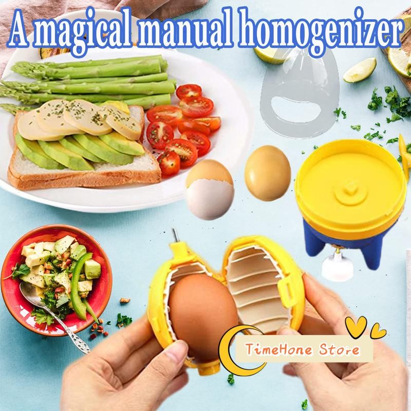 Manual Egg Spinner Rocket Shape Golden Egg Maker Mixer Egg Scrambler in Shell Kitchen Tool