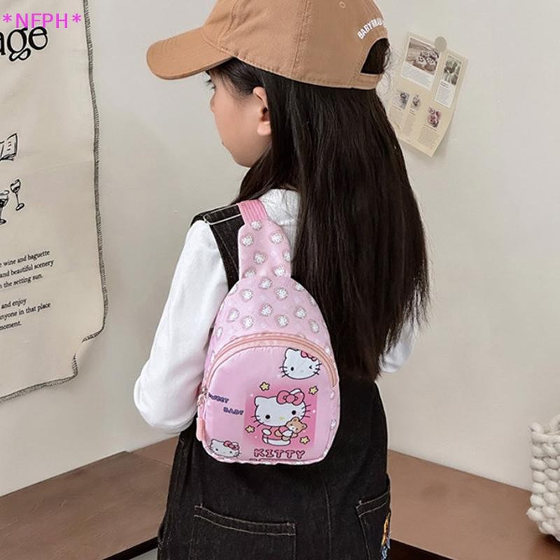 SANRIO Nfph>sanrioการ์ตูนกระเป๋าสะพายmelodyเด็กกระเป๋าhello Kitty Casual Messengerกระเป๋าแฟชั่นกระเป๋าเดินทางอเนกประสงค์ใหม่