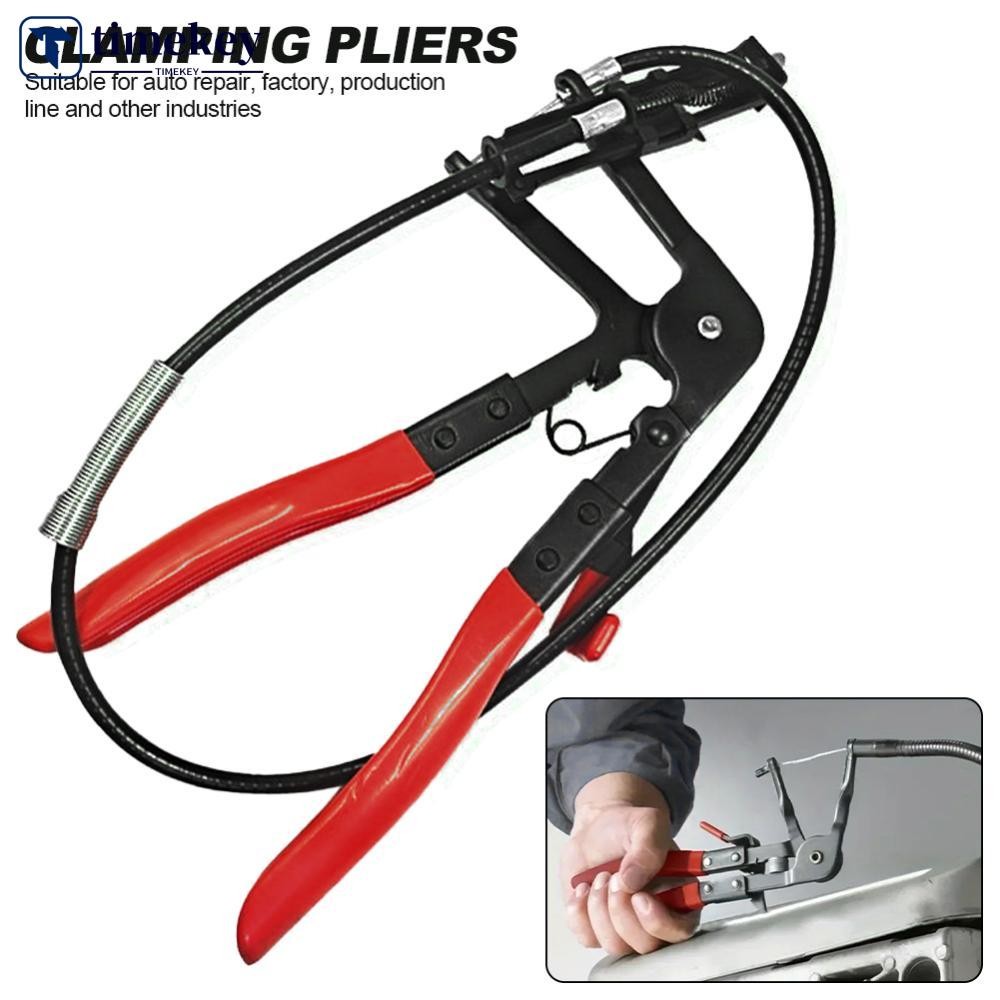 TME คีมหนีบสายยางรถยนต์ Bendable Hose Clamps Cable Type Flex Cable Long Clamps Straight Hose Bundle 