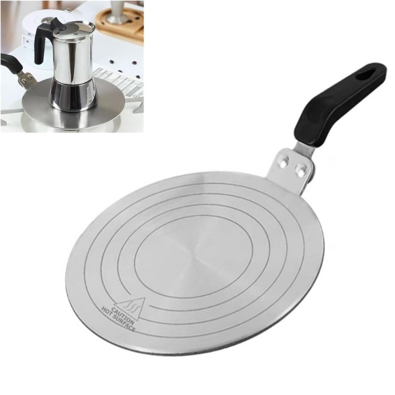 Dark Metal Mocha Pots Induction Adapter Plate เนื้อสแตนเลสสําหรับห้องครัว