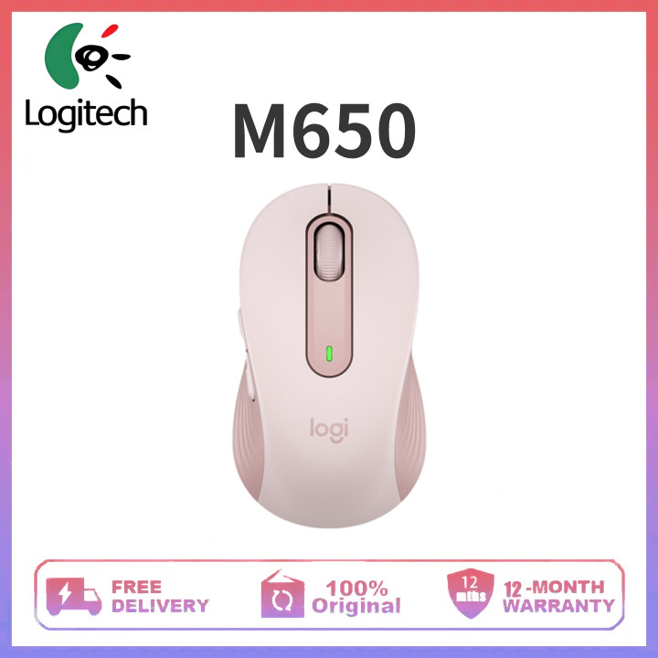 LOGITECH เมาส์ โลจิเทค ลายเซ็น ม650 สําหรับมือขนาดกลางถึงขนาดใหญ่คลิกเงียบ รองรับหลายอุปกรณ์