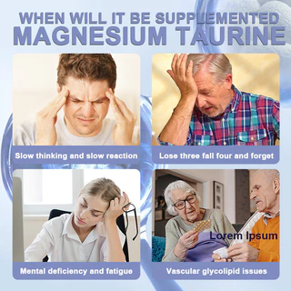 magnesium Taurate 120แคปซูล แมกนีเซียมทอเรต ส่งเสริมการนอนหลับ สุขภาพประสาท