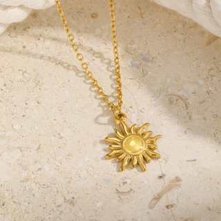 Vnox Cross Chain สร้อยคอจี้ดอกทานตะวันสําหรับผู้หญิงผู้ชาย,สแตนเลส Boho ปรับ Choker Chain เครื่องประดับ
