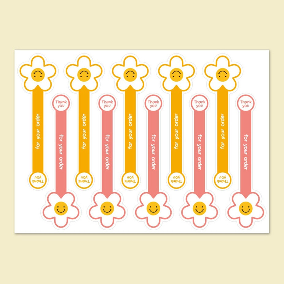 (50 ชิ้น) Open Me Thank You Have A Nice Day Label Stickers / Thank You For Your Order Open Me Sticke