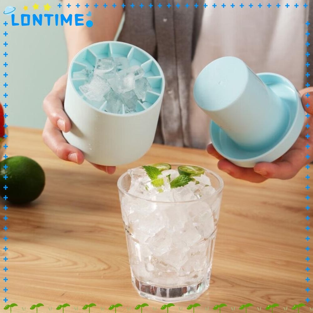 Lontime ถาดก้อนน้ําแข็ง, วางได้ถึง 60 ก้อนแม่พิมพ์ก้อนน้ําแข็งนุ่ม, ซิลิโคนกด-ประเภทง่าย-Release แม่พิมพ์ถังน้ําแข็งสําหรับห้องครัว