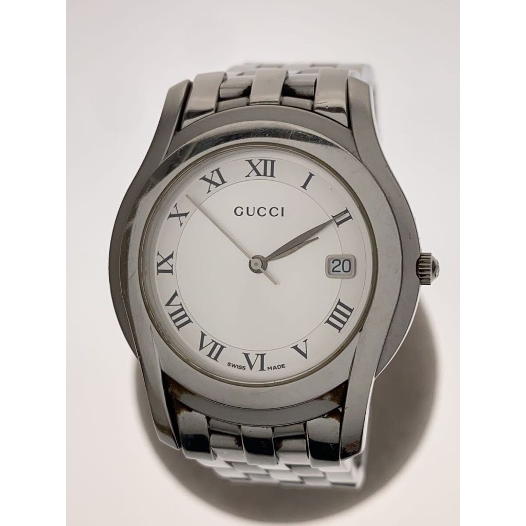 Gucci นาฬิกาผู้ชาย Quartz Analog สแตนเลส SLV 5500 M ส่งตรงจากญี่ปุ่นมือสอง
