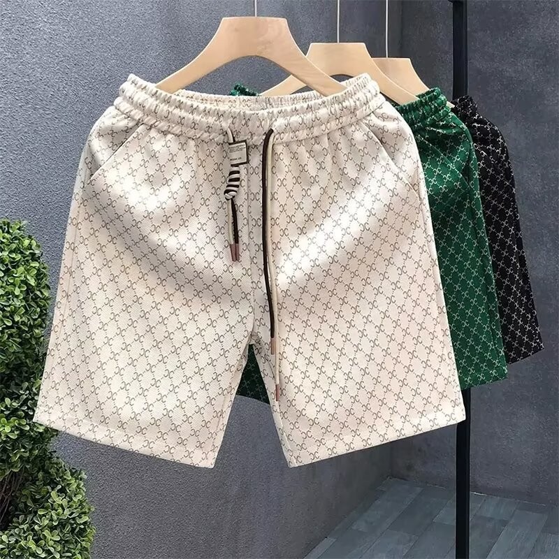 Youtang กางเกงขาสั้นลําลองแฟชั่นฤดูร้อนสําหรับผู้ชายทรงหลวม Sporty Five-Quarter Pants