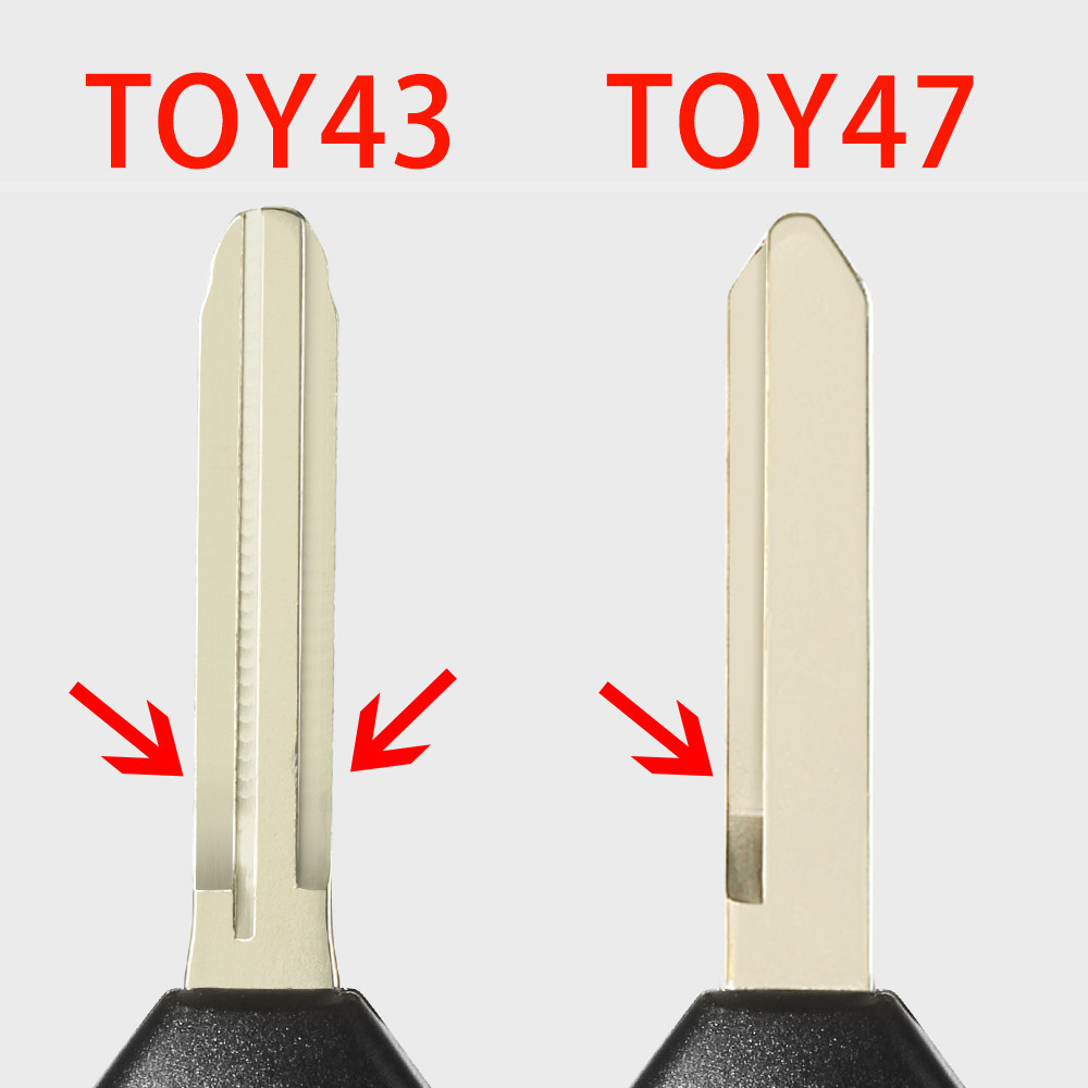 สําหรับ Toyota Camry Rav4 Corolla Prado Yaris Cruiser Land สําหรับ Lexus Toy43 Toy47 Toy48 รถ Flip Key Case Shell 2/3 ปุ่ม - รูปที่ 2