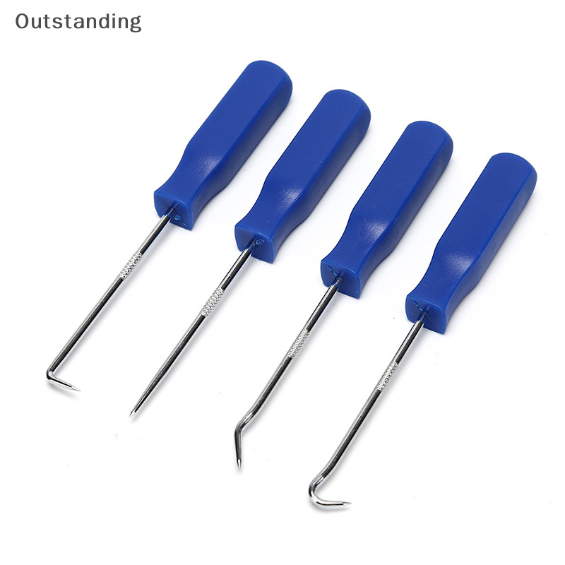 Outstanding ใหม่ ชุดเครื่องมือถอดโอริงน้ํามัน ตะขอ แบบพกพา สําหรับรถยนต์ 4 ชิ้น