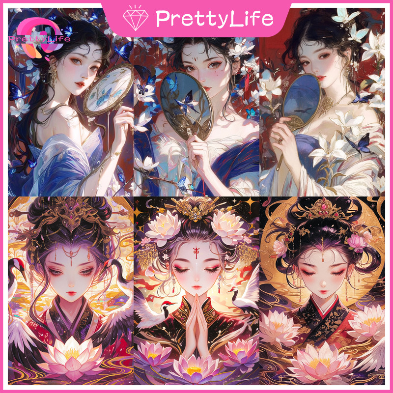【PL】ภาพวาดปักเพชร พลอยเทียม คริสตัล ทรงกลม ลายเจ้าหญิงโบราณ 5D ขนาด 30X40 ซม. DIY สําหรับตกแต่งบ้าน