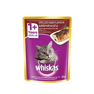 Whiskas Pouch วิสกัส เพาช์ อาหารแมวแบบเปียกชนิดซองขยาด 80 กรัม (ซอง)