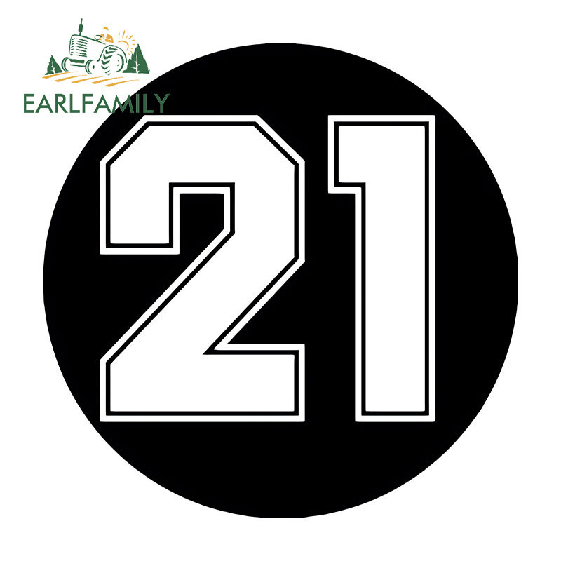 EARLFAMILY 13 ซม.จํานวนรอบสติกเกอร์ SUV กันชนรถด้านหลังกระจก Creative PVC Decal กันน้ํารถจัดแต่งทรงผม