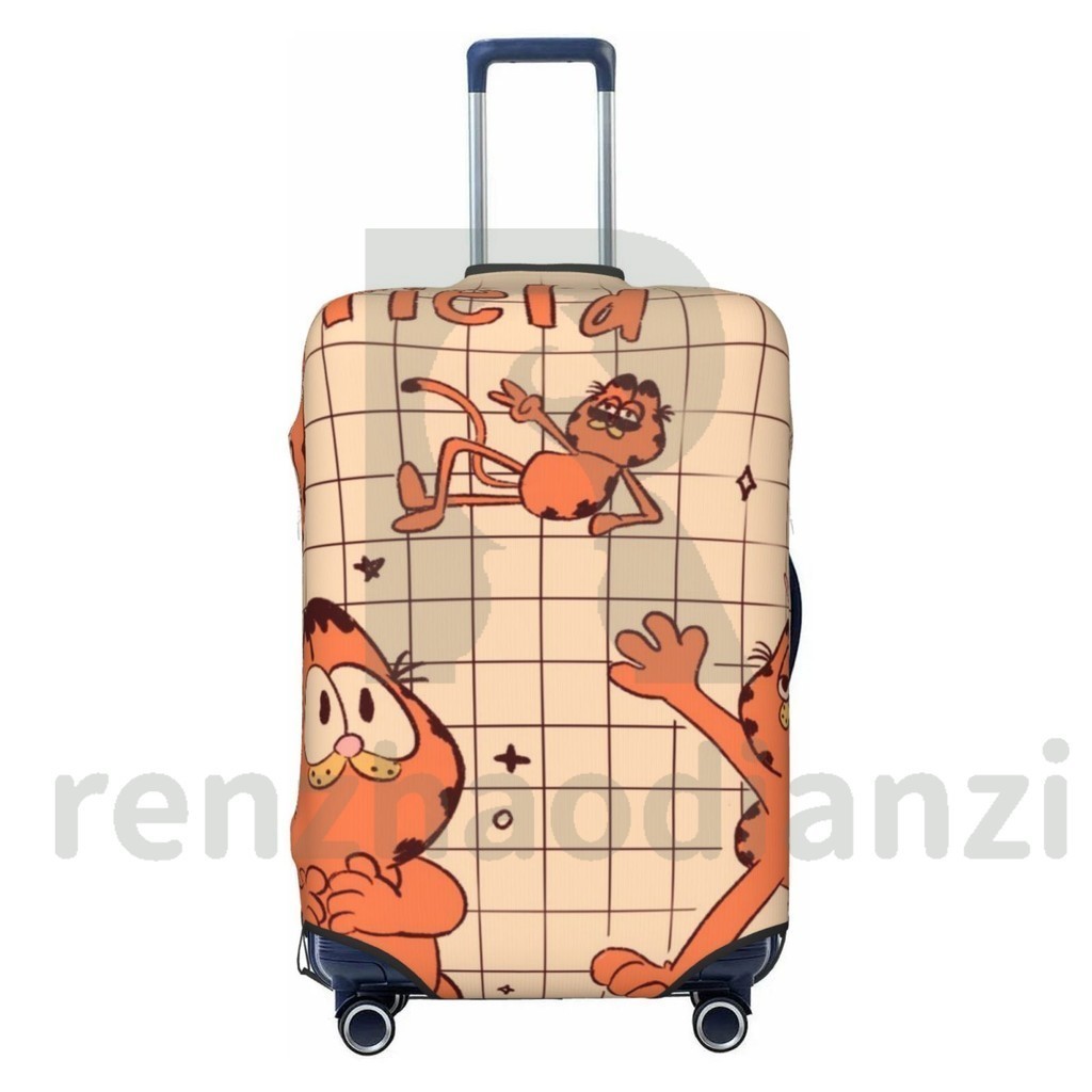 Garfield ฝาปิดกระเป๋าเดินทาง แบบยืดหยุ่น ซักทําความสะอาดได้ ยืดหยุ่นได้ กันรอยขีดข่วน สําหรับเดินทาง (กระเป๋าเดินทาง 18-32 นิ้ว)