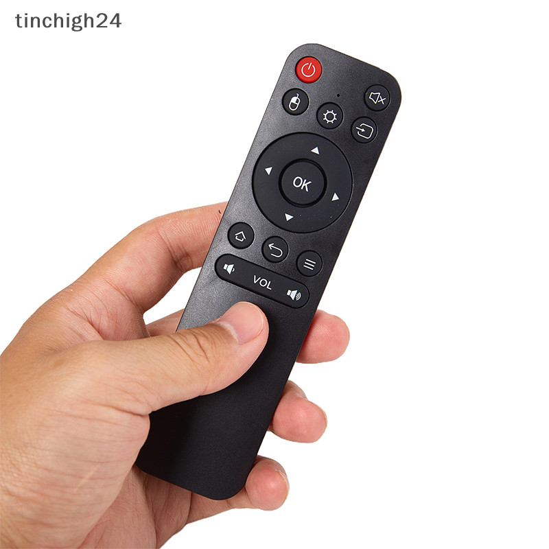 Tinchigh24 ใหม่ รีโมตควบคุมคีย์บอร์ดเมาส์ไร้สาย 2.4G พร้อมตัวรับสัญญาณ USB สําหรับ Android TV Box Smart TV Windows PC