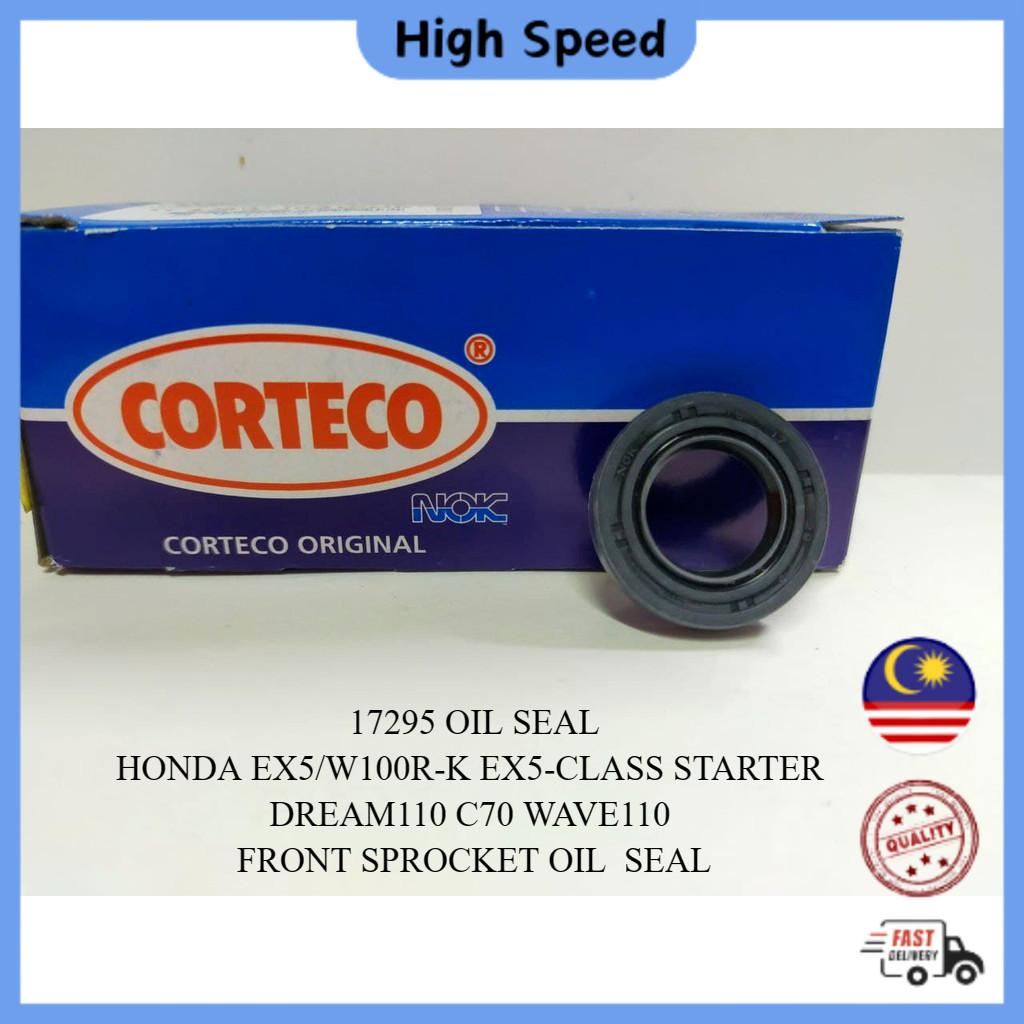 17295 HONDA EX5/W100R-K EX5-CLASS STARTER DREAM110 C70 WAVE110 FRONT SPROCKET ซีลน้ํามัน GETAH SPROC