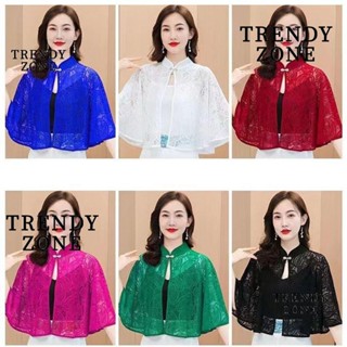 Trendyzone ฤดูใบไม ้ ผลิฤดูร ้ อน Shawl, ลูกไม ้ Raglan แขนป…
