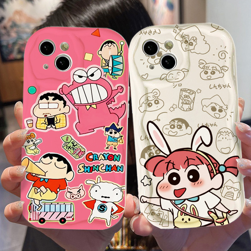 สําหรับ Samsung Galaxy A02 A02 A02S A03 Core A04S A05S A10 A10S A11 A12 A13 A14 A15 M10 M11 Happy Party Crayon Shin-chan Xiaomei การ ์ ตูนน ่ ารักคู ่ โทรศัพท ์ กรณี