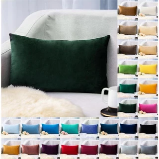 30x50 ซม.สี่เหลี่ยมผืนผ้ากํามะหยี่นุ่มธรรมดาปลอกหมอนอิงโยนหมอนกรณีสํานักงานเรือ ห้องรับแขก บ้านที่นอนตกแต่งบ้าน